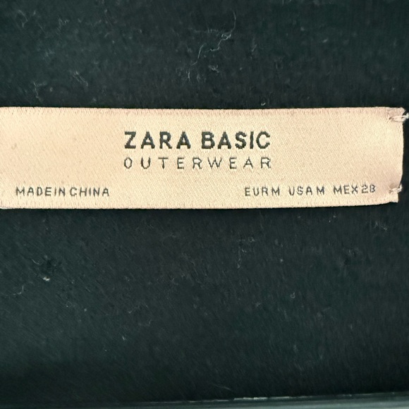 ZARA BASIC Outerwear Women's Wool Rich Handmade Coat Medium Classic - Picture 6 of 10